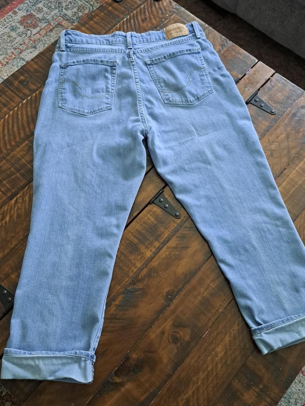 Levi's Light Blue Boyfriend Jeans with Cuffed Hem